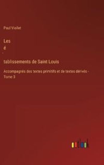 Les é´tablissements de Saint Louis