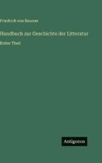 Handbuch zur Geschichte der Litteratur