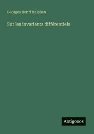 Sur les invariants différentiels
