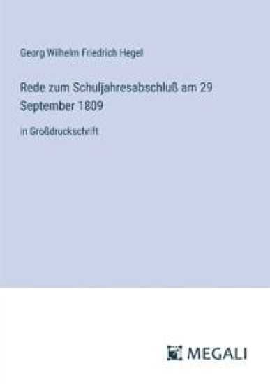 Rede zum Schuljahresabschlu? am 29 September 1809