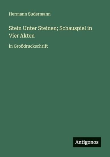 Stein Unter Steinen; Schauspiel in Vier Akten