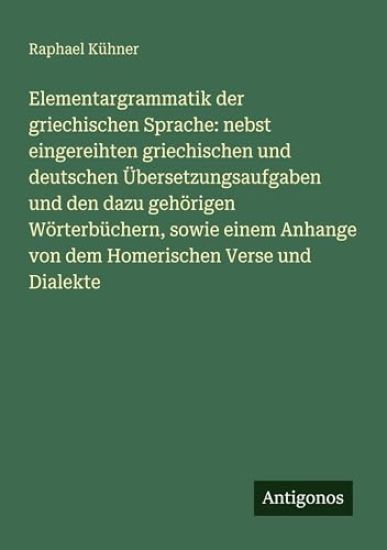 Elementargrammatik der griechischen Sprache