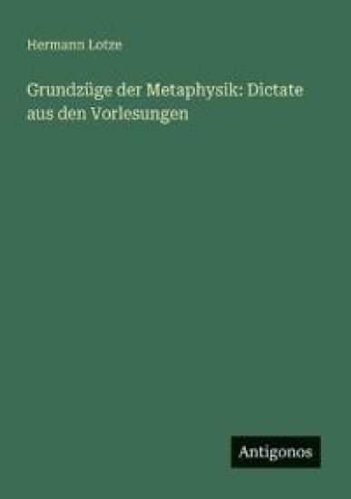 Grundzüge der Metaphysik