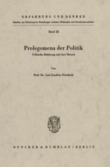Prolegomena der Politik.