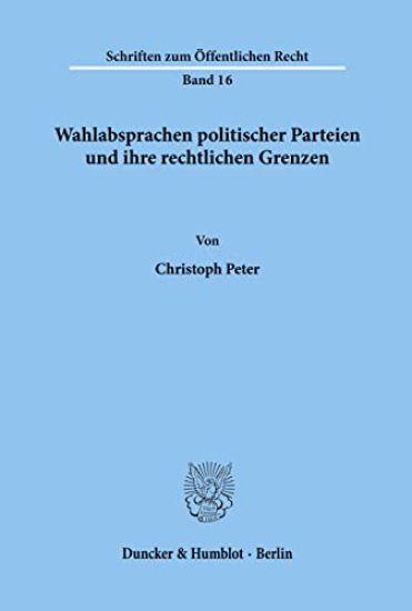 Wahlabsprachen Politischer Parteien Und Ihre Rechtlichen Grenzen