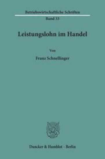 Leistungslohn Im Handel