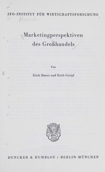 Marketingperspektiven Des Grosshandels