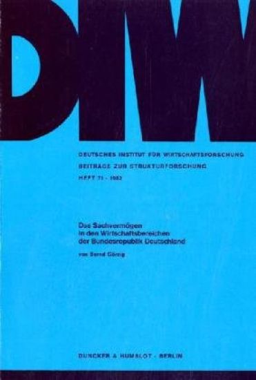 Das Sachvermogen in Den Wirtschaftsbereichen Der Bundesrepublik Deutschland