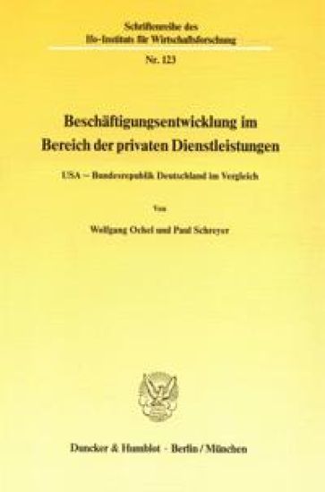 Beschäftigungsentwicklung im Bereich der privaten Dienstleistungen.