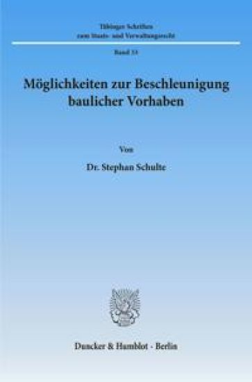 Moglichkeiten Zur Beschleunigung Baulicher Vorhaben