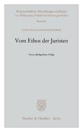 Vom Ethos Der Juristen