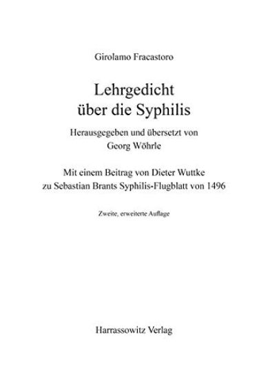 Lehrgedicht Uber Die Syphilis