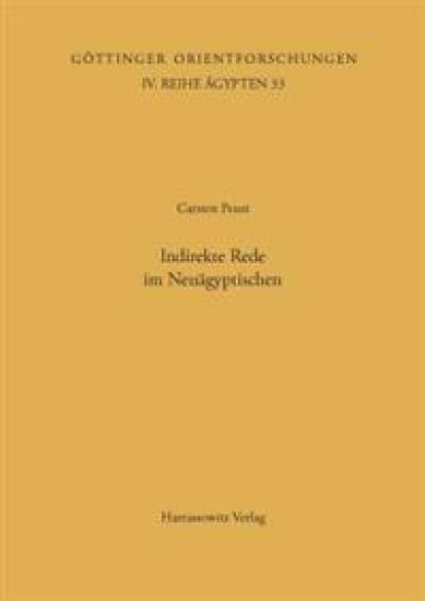 Indirekte Rede Im Neuagyptischen