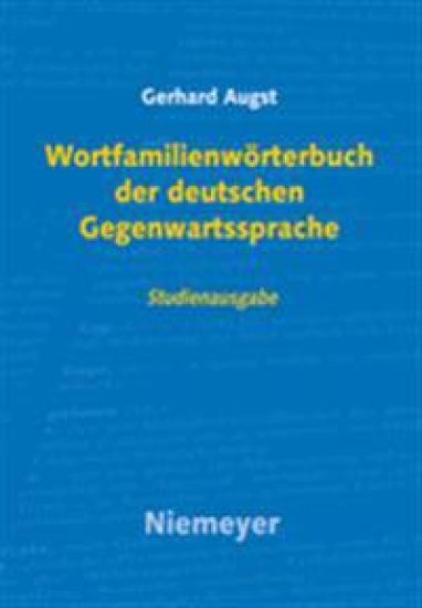 Wortfamilienwoerterbuch Der Deutschen Gegenwartssprache