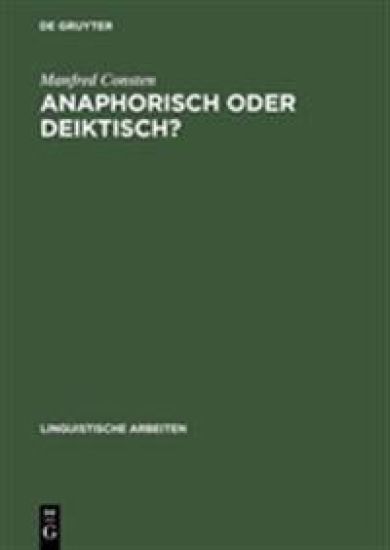 Anaphorisch oder deiktisch?