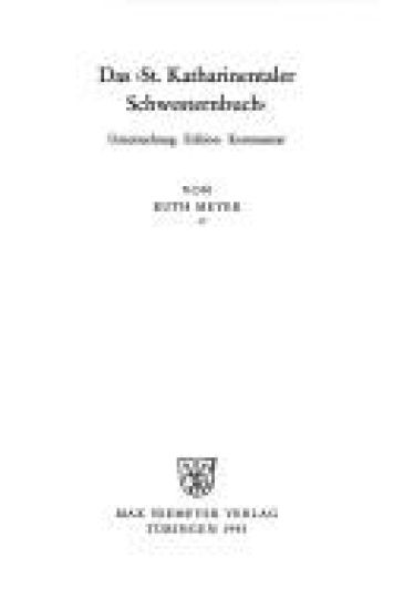 Das St. Katharinentaler Schwesternbuch