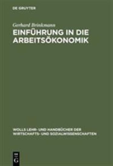 Einführung in die Arbeitsökonomik