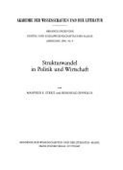Strukturwandel in Politik Und Wirtschaft