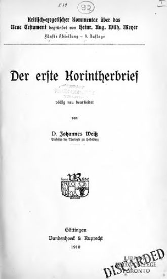 Der Erste Korintherbrief
