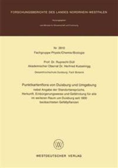 Punktkartenflora von Duisburg und Umgebung