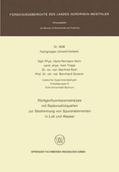 Röntgenfluoreszenzanalyse mit Radionuklidquellen zur Bestimmung von Spurenelementen in Luft und Wasser