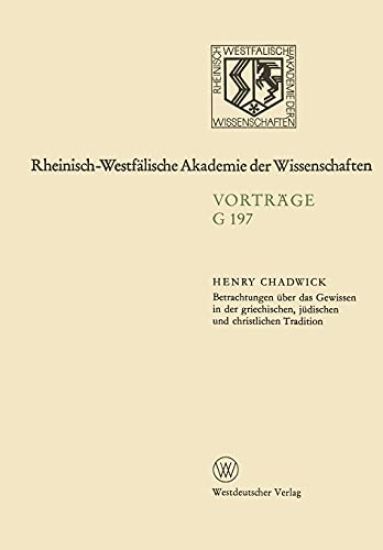 Betrachtungen über das Gewissen in der griechischen, jüdischen und christlichen Tradition