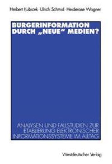 Bürgerinformation durch „neue“ Medien?