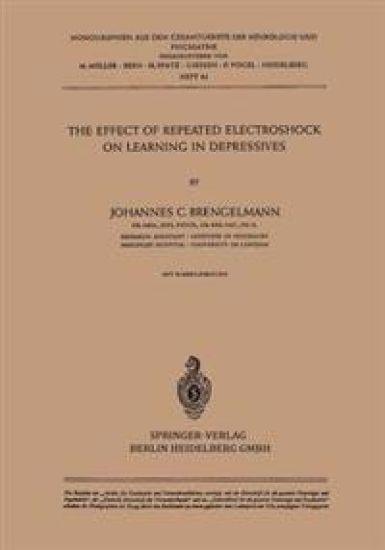 The Effect of Repeated Electroshock on Learning in Depressives