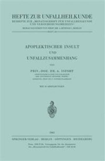 Apoplektischer Insult und Unfallzusammenhang
