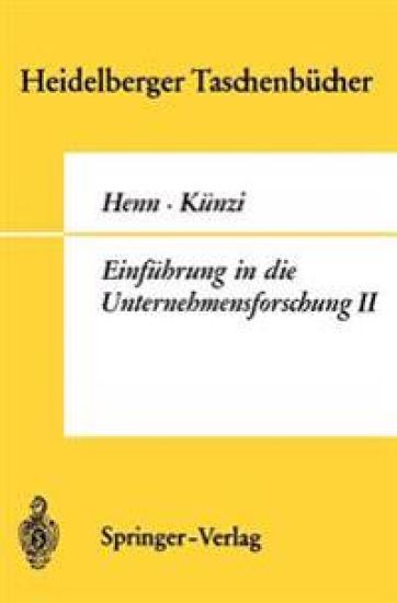 Einführung in die Unternehmensforschung II