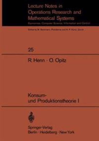 Konsum- und Produktionstheorie I