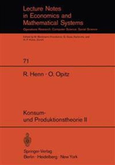 Konsum- und Produktionstheorie II