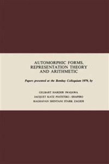 Automorphic Forms, Representation Theory and Arithmetic