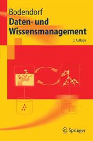 Daten- und Wissensmanagement – Freimut Bodendorf, kirjan kansikuva