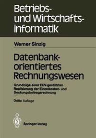 Datenbankorientiertes Rechnungswesen – Werner Sinzig, kirjan kansikuva