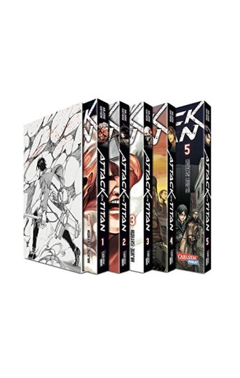 Attack on Titan, Bände 1-5 im Sammelschuber mit Extra