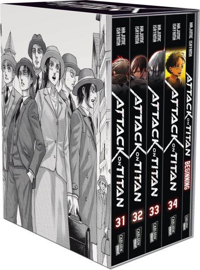 Isayama, H: Attack on Titan, Bände 31-34 im Sammelschuber mi