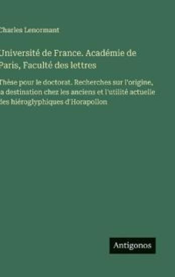 Université de France. Académie de Paris, Faculté des lettres