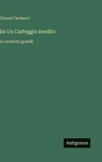 Da Un Carteggio Inedito