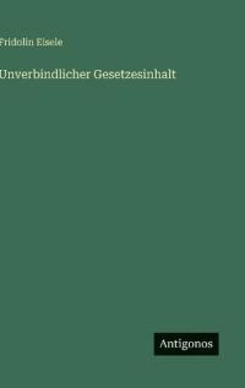 Unverbindlicher Gesetzesinhalt