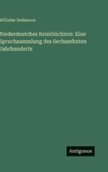 Niederdeutches Reimbüchlein