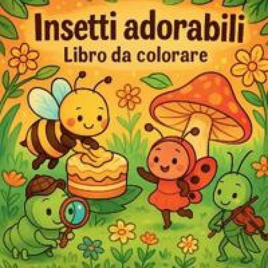 Insetti adorabili - Libro da colorare per bambini