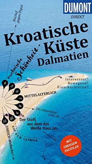 DuMont direkt Reiseführer Kroatische Küste Dalmatien – Daniela Schetar, kirjan kansikuva