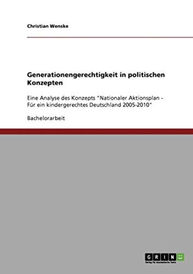 Generationengerechtigkeit in politischen Konzepten