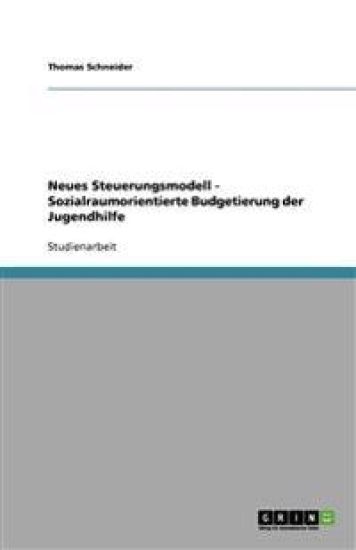 Neues Steuerungsmodell - Sozialraumorientierte Budgetierung der Jugendhilfe