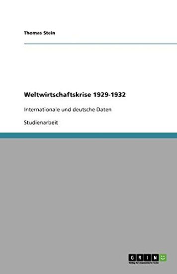 Weltwirtschaftskrise 1929-1932