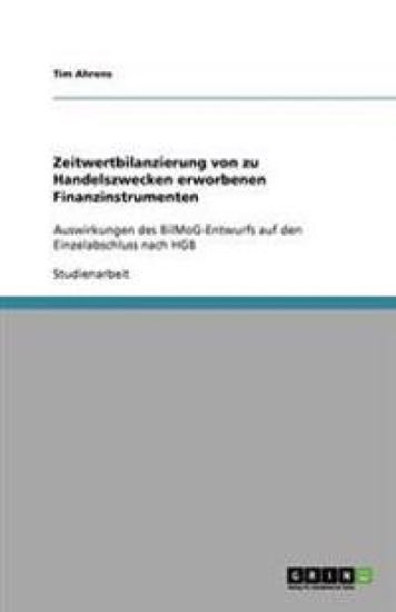Zeitwertbilanzierung von zu Handelszwecken erworbenen Finanzinstrumenten
