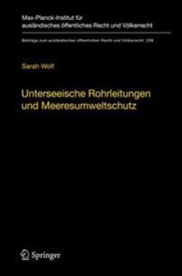 Unterseeische Rohrleitungen und Meeresumweltschutz