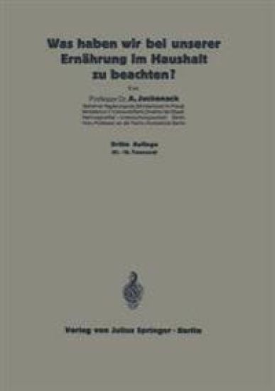 Was haben wir bei unserer Ernährung im Haushalt zu beachten?