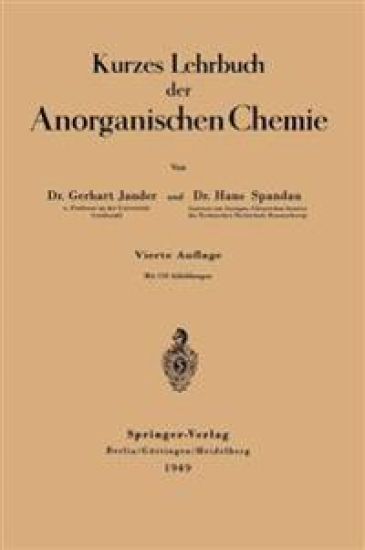 Kurzes Lehrbuch der Anorganischen Chemie